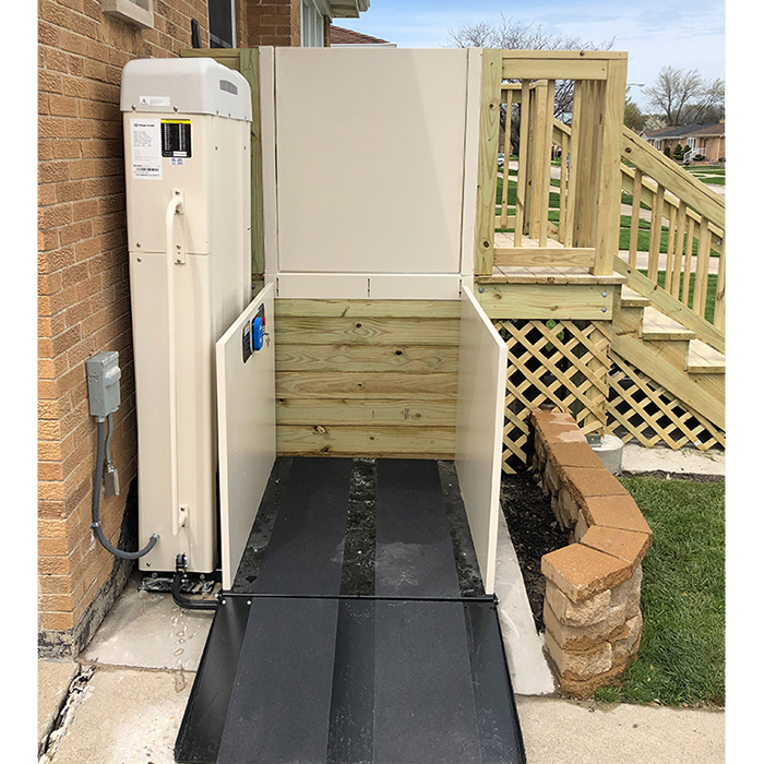 77inch Straight Residential Wheelchair Porch Lift, Left tower Freedom